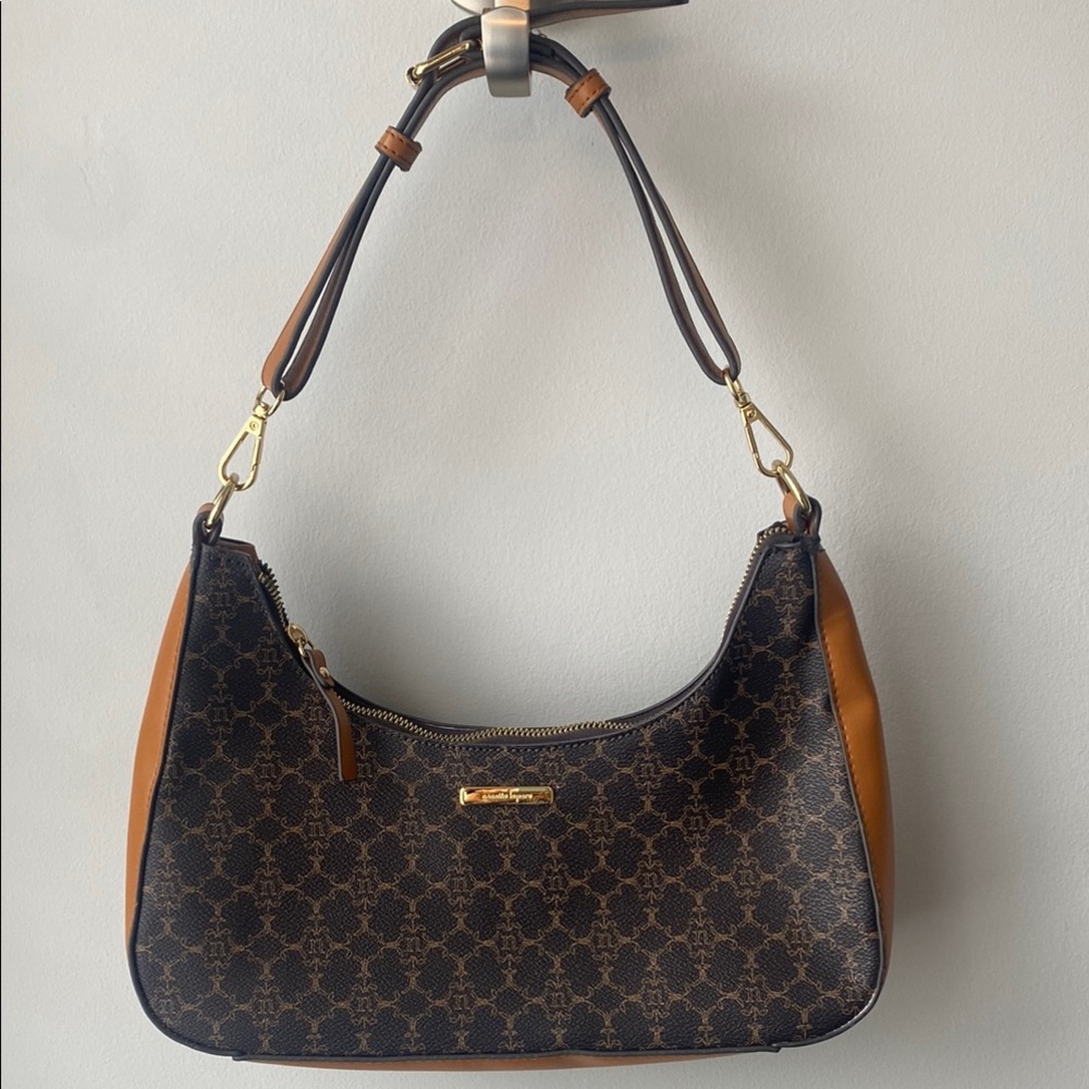 Nanette Lepore Brown and Tan Shoulder Bag